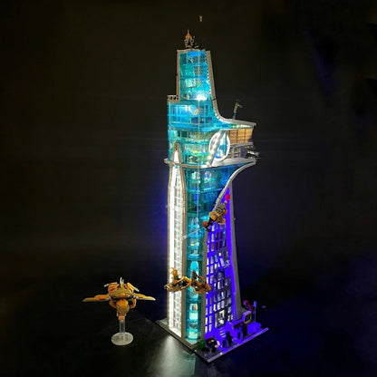 LED Light Kit for Avengers Tower - Remote-Controlled Building Block Display Lights, Christmas Gift (Blocks Not Included)