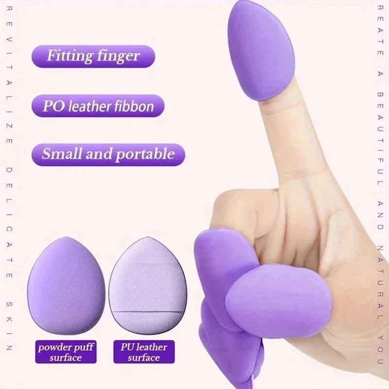 12PCS Velvet Triangle Makeup Sponges – Mini Finger Puffs & Beauty Eggs for Foundation and Liquid Makeup
