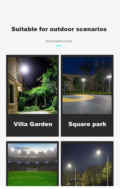 200W Outdoor Solar Street Light — Powerful 6000mAh Waterproof LED, Automatic Dusk-to-Dawn for Garage & Garden