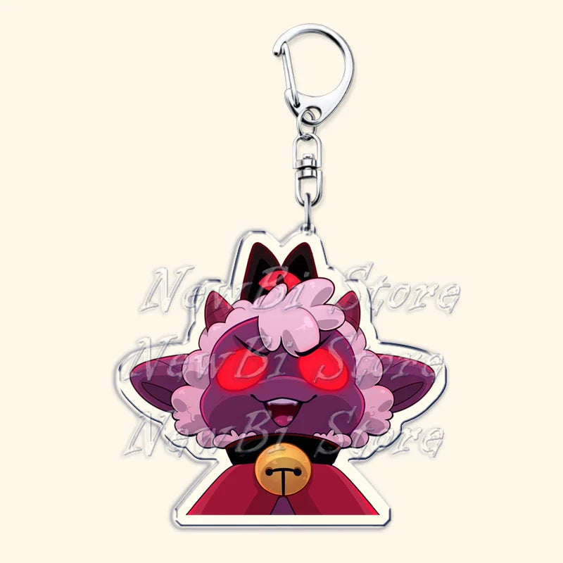Funny Dark Video Game Sheep Keychain – Cute Lamb & Goat Bag Accessory Gamer Gift