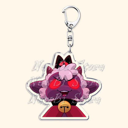 Funny Dark Video Game Sheep Keychain – Cute Lamb & Goat Bag Accessory Gamer Gift