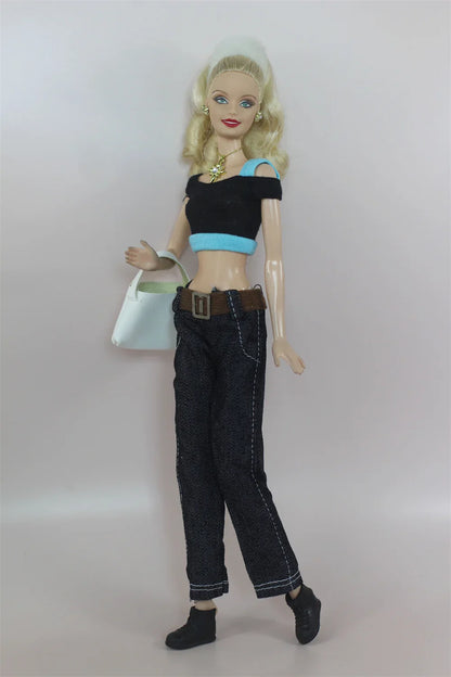 Handmade BABI CLOTHES Leather Overcoat – 11.5 Inch 30cm Doll BJD Outfit Accessories Gift