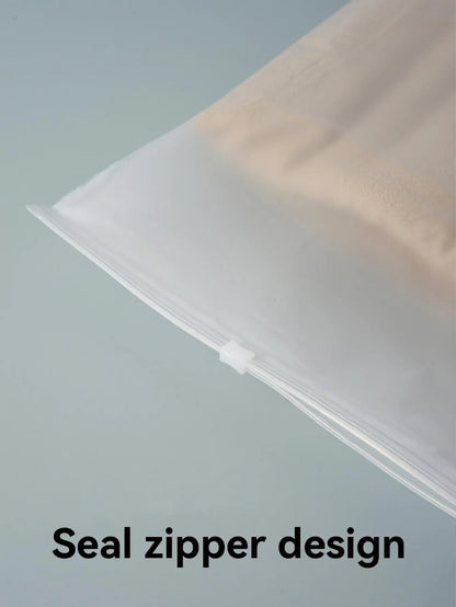 WORTHBUY 10pcs/Set Portable Storage Organizer Bag - Waterproof Transparent Plastic Ziplock Bags for Underwear, Clothes, and Shoes
