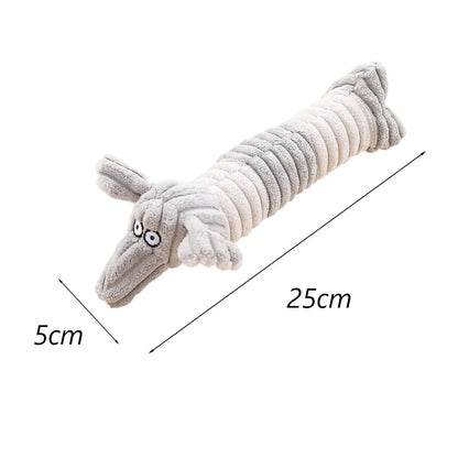 Plush Squeaky Dog Chew Toy - Interactive Teeth Cleaning Toy for Small & Medium Dogs