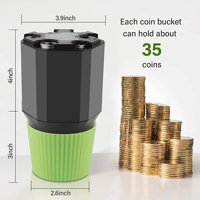 Car Piggy Bank – Large Capacity Plastic Coin Storage Box, Euro & Dollar Organizer, Kids Toy Gift Wallet
