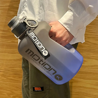2-Liter Sports Water Bottle with Straw: Large Capacity Fitness Gradient Kettle - Outdoor Plastic Portable Hydration Companion with Scale