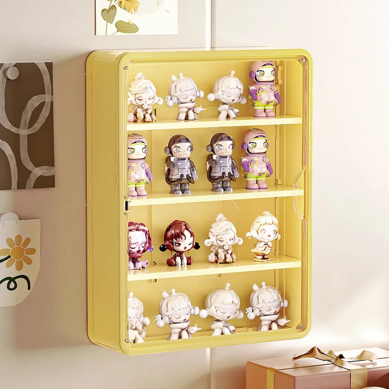 Wall-Mounted Doll Blind Box Storage Rack – Magnetic Suction Figurine Display Cabinet, Dustproof Handheld Box for Collectibles