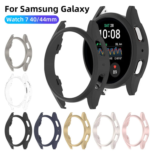 Samsung Galaxy Watch 7 Protective Case Cover – Shockproof Bumper Shell for 40mm/44mm Smartwatch Accessories Protector