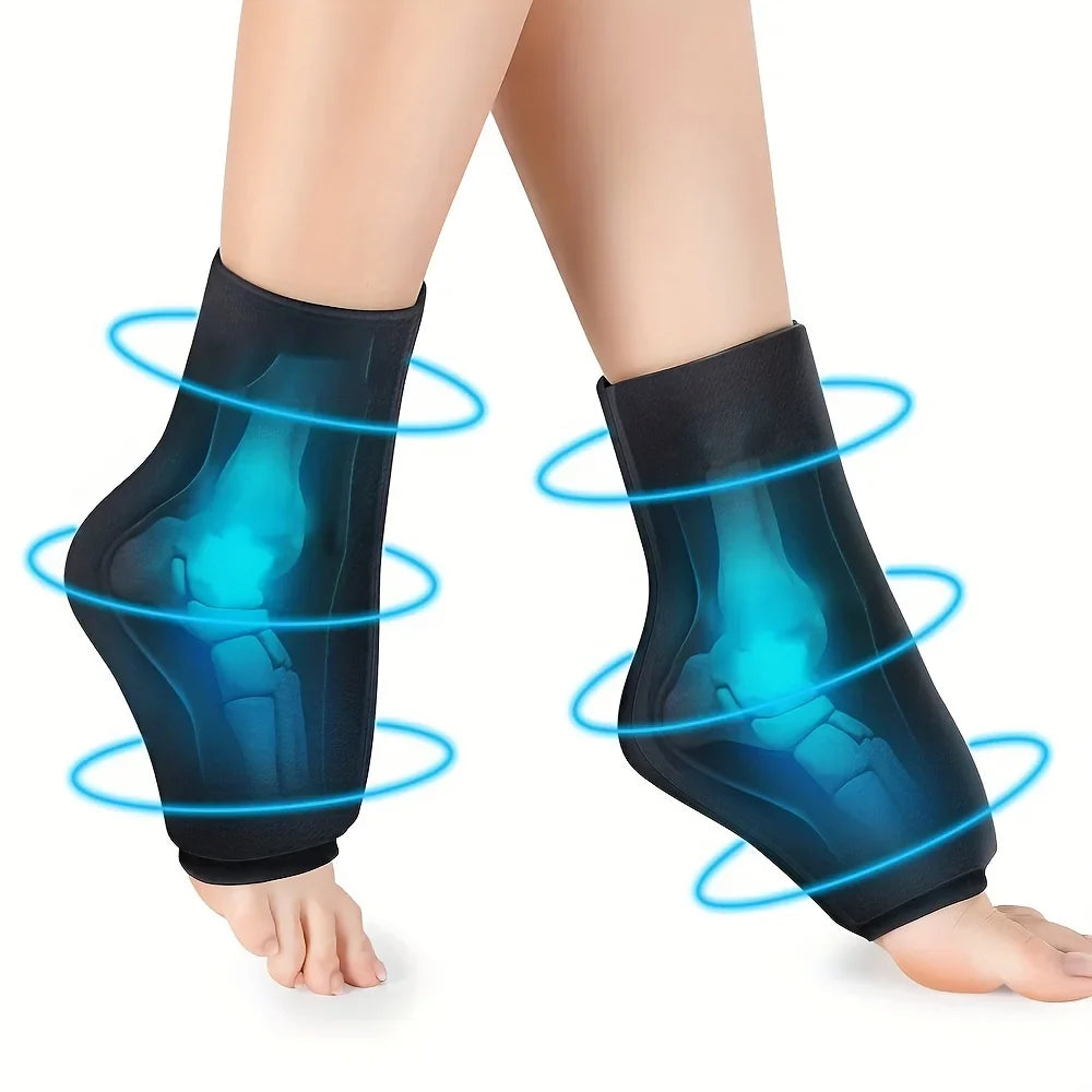Stretchable Ankle Ice Pack Wrap — Cold Compression Therapy for Plantar Fasciitis & Sprained Ankles