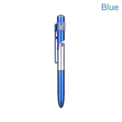 4-in-1 Multifunction Ballpoint Pen — LED Light, Foldable Phone Holder, Night Reading, Writing Pencil for Office, School, and Students