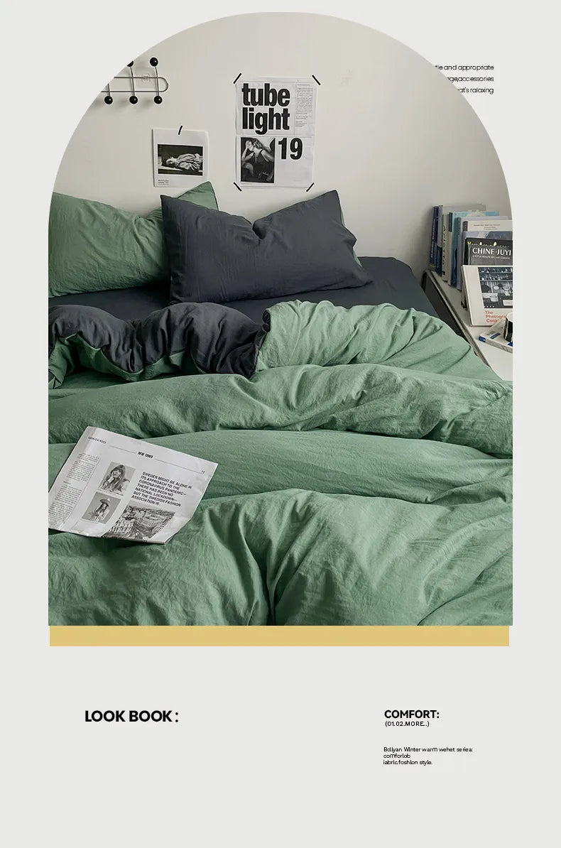 Bedding Comforter Set – Duvet Cover & Bed Sheets with Pillowcases for Queen/King Bed, Edredones de Cama