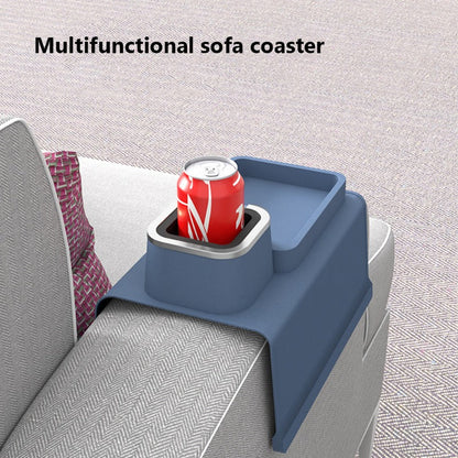 Anti-Slip Cup Holder Sofa Armrest Tray – Silicone Organizer for Recliner, Couch, and Remote Control