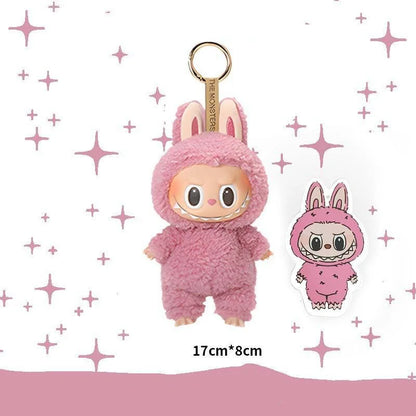 Labubu Plush Doll Costume Set — Oversized Bow & Angel Wings Design | Trendy Cartoon Outfit Accessories for Party Wear & Gift