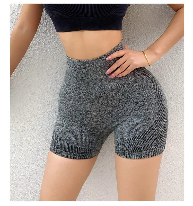 Women’s Sexy Booty Push-Up Sport Yoga Shorts — Seamless Spandex High Waist Running & Cycling Fitness Leggings