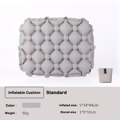Inflatable Seat Cushion Portable Lightweight Air Sitting Pad Water & Moisture Resistant Camping Chair Mat for Outdoor Travel & Hiking Comfort Seat Pad