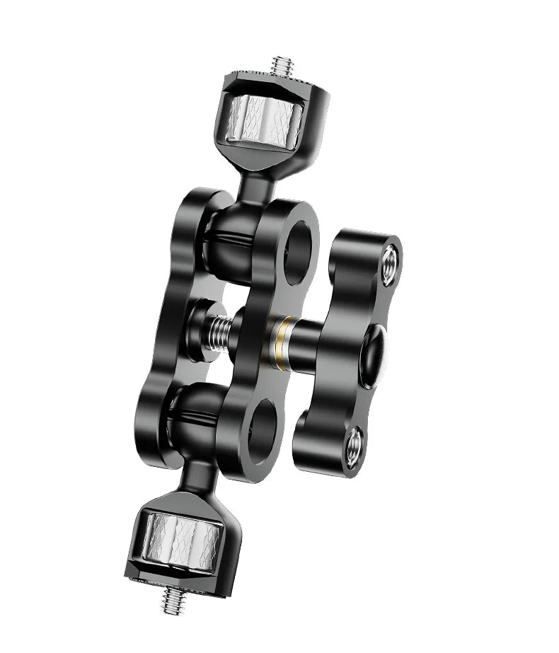 BEXIN TM-5 Articulating Magic Arm with Dual Ball Head, 1/4" Screw for Tripod, Phone Clip, LED Light, LCD Monitor, and Microphone