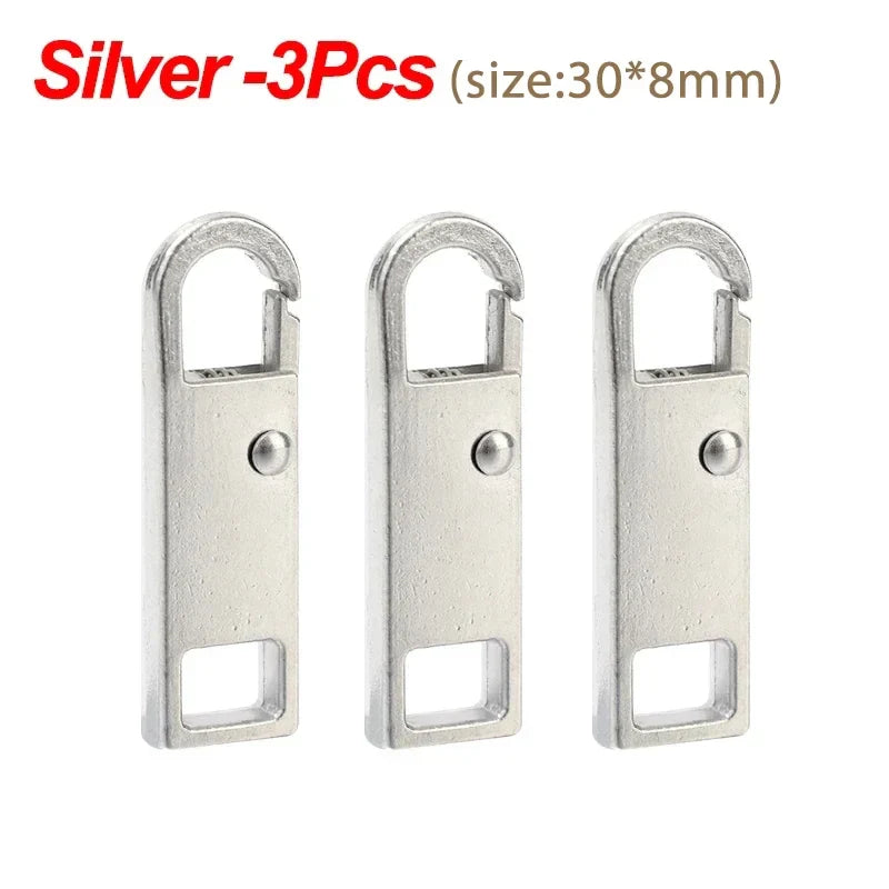 10/1PCS Universal Metal Zipper Pull Replacement — Instant Repair Kit for Luggage, Purses & Clothing Sliders