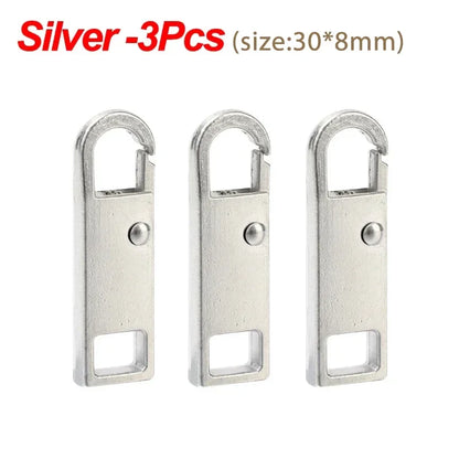 10/1PCS Universal Metal Zipper Pull Replacement — Instant Repair Kit for Luggage, Purses & Clothing Sliders