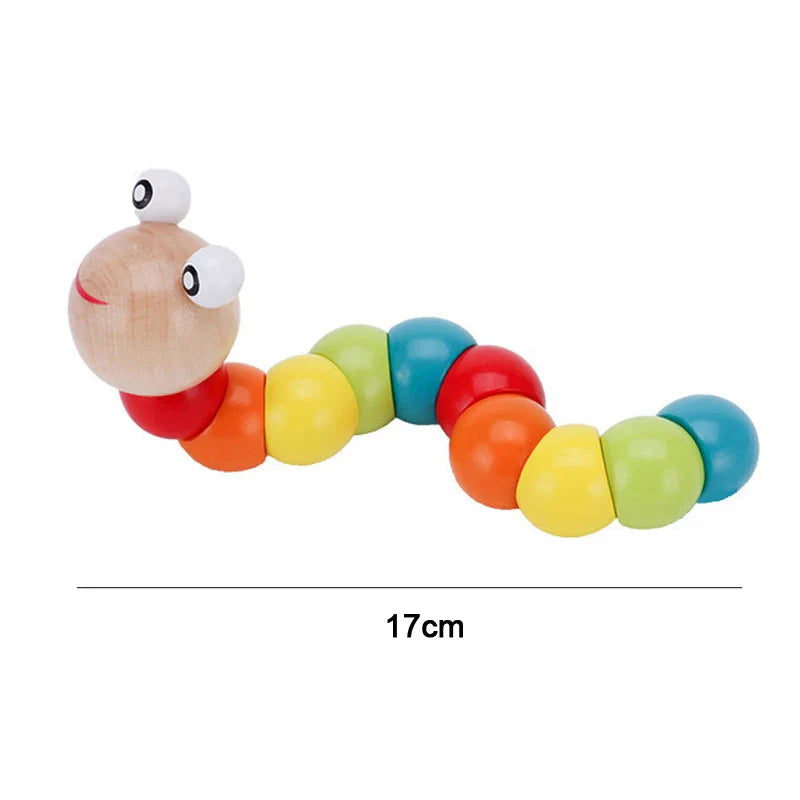 Hot Kids Montessori Wooden Toys – Macaron Blocks, Music Rattles, Colorful Educational Learning Blocks for Babies