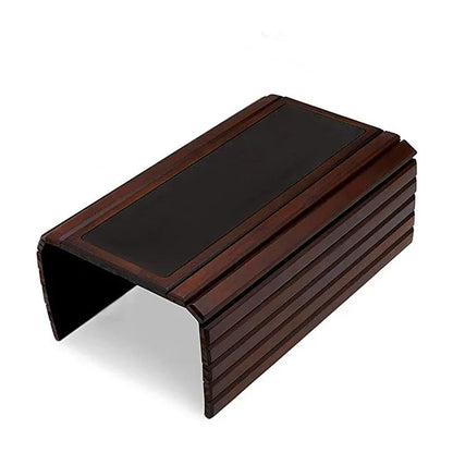 Bamboo Wood Sofa Arm Tray with Phone Holder – Flexible Couch Arm Table for Drinks, Snacks & Remote Control
