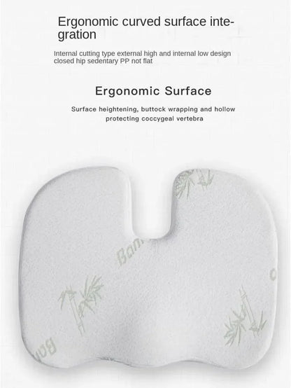 Orthopedic Memory Foam Seat Cushion – Hemorrhoid Relief, Car & Office Chair Lumbar Support, Breathable Pain Relief Pillow