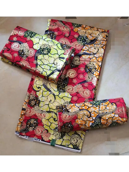 African Real Wax Print Fabric - 6 Yards 100% Cotton Ghana Ankara Loincloth Material
