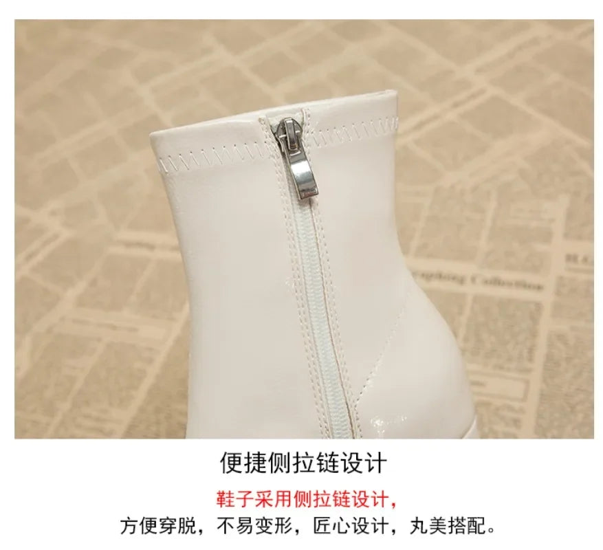 2024 High Heel Ankle Boots – Pointed Toe, Sexy Side Zip Women's Classic Daily Boots