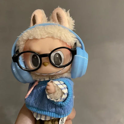 Labubu Doll Accessories — 17cm Fashion & 10cm Cotton Doll Macaron Color Earphones for Labubu Dolls