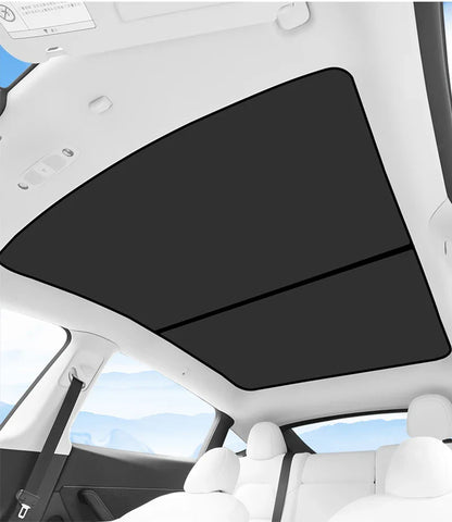 Upgraded Ice Cloth Buckle Sun Shades for Tesla Model 3 & Y (2021-2025) – Front & Rear Glass Roof Sunroof Skylight Covers