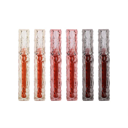 Long-Lasting Waterproof Lip Gloss – Moisturizing Mirror Shine, Easy Halo-Dyeing, Transparent Color Cosmetics