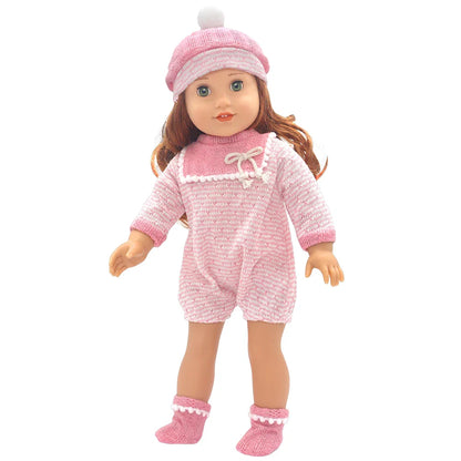 Baby Born Doll Clothes Set – Cute Jumpers, Rompers & Shoes for 13-18 Inch Newborn Dolls, Festival & Birthday Gift