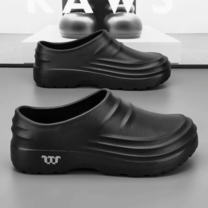 Summer Chef Shoes – Anti-Slip & Oil-Proof Work Slippers, Casual Trendy One-Step Fashion Sports Shoes
