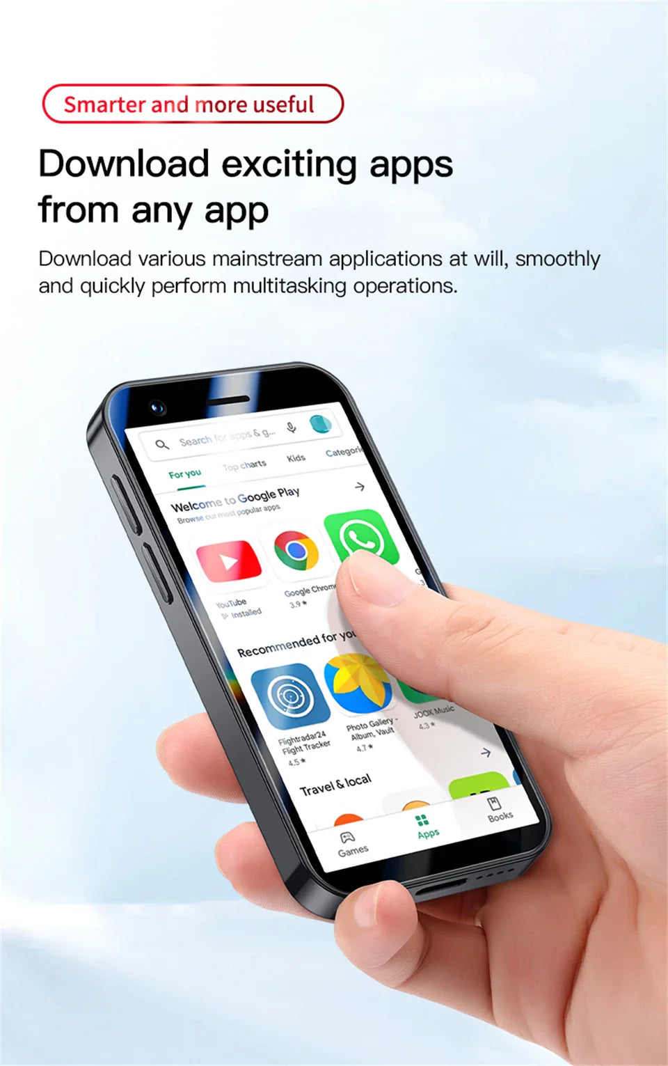 SOYES F8 Pro Max Mini Android Phone — 3.0" Display, 1GB RAM, 16GB ROM, Dual SIM, 3G, Play Store Compatible Small Smartphone