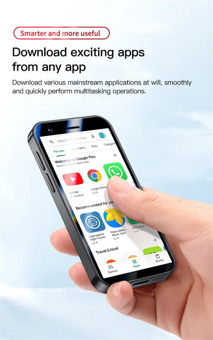SOYES F8 Pro Max Mini Android Phone — 3.0" Display, 1GB RAM, 16GB ROM, Dual SIM, 3G, Play Store Compatible Small Smartphone