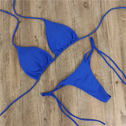 Women’s Sexy Push Up Bikini Set – Padded Bra Thong Two Piece Swimsuit Beachwear Bathing Suit Summer Swimwear