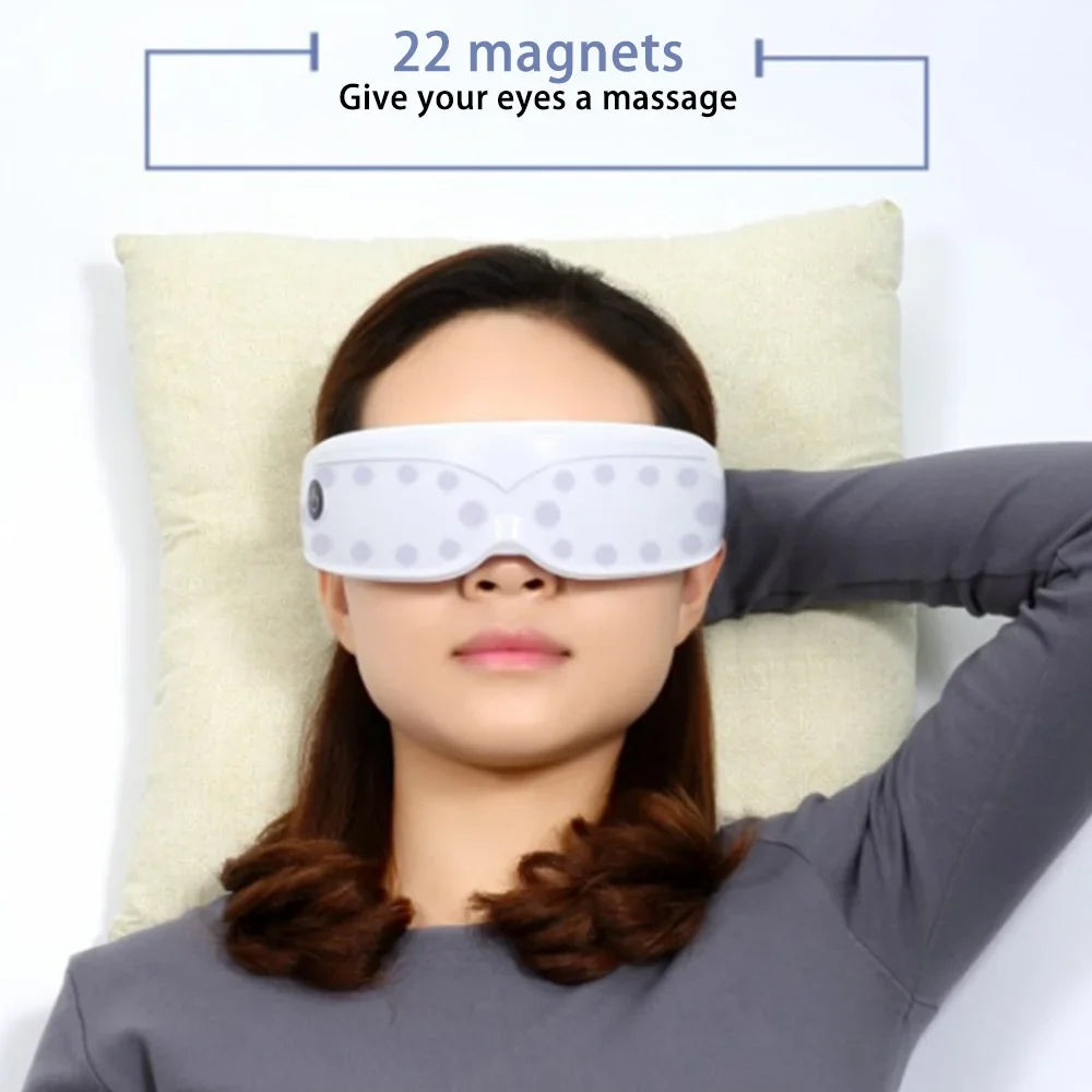 Eye Massager with 9 Modes & Multi-Frequency Vibration – 22-Magnet Therapy for Eye Health