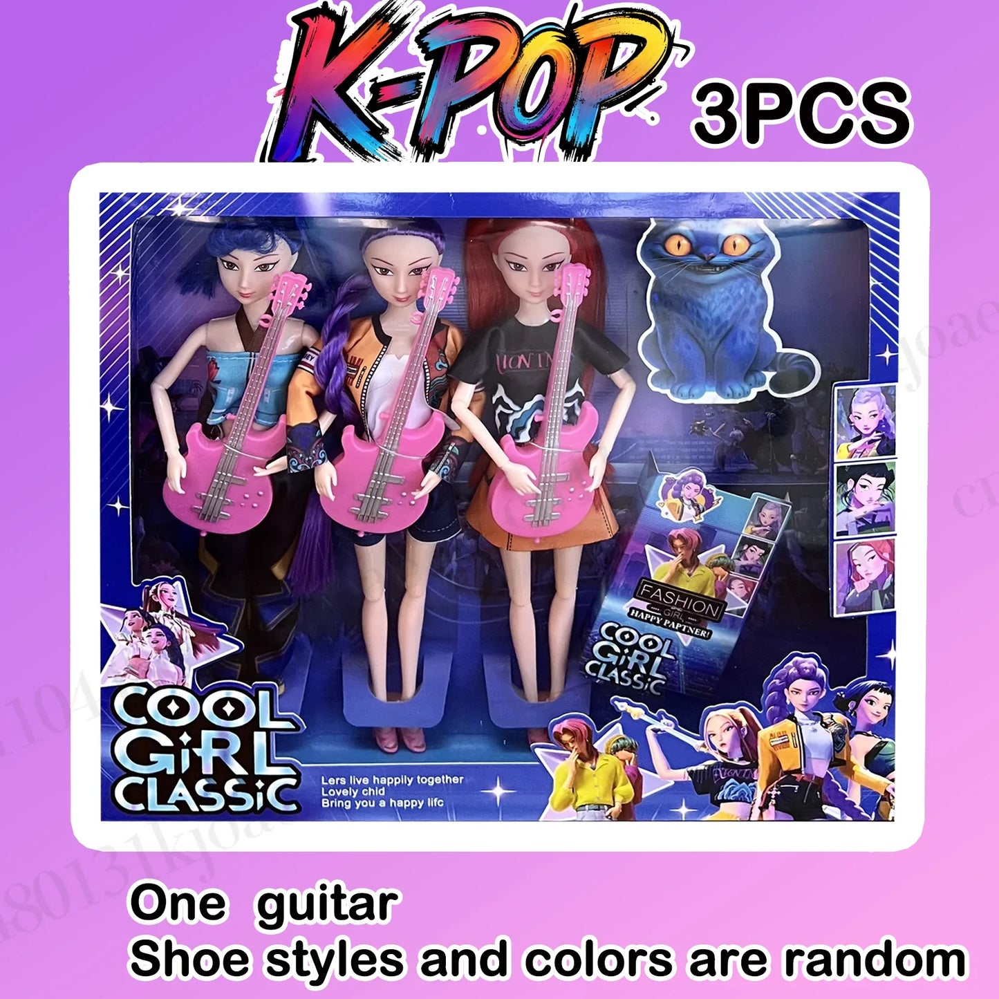 NEW KPop Demon Hunters Doll Toy — Rumi Mira Zoey Action Figure, Princess Baby Girl DIY Plastic Toy for Girls