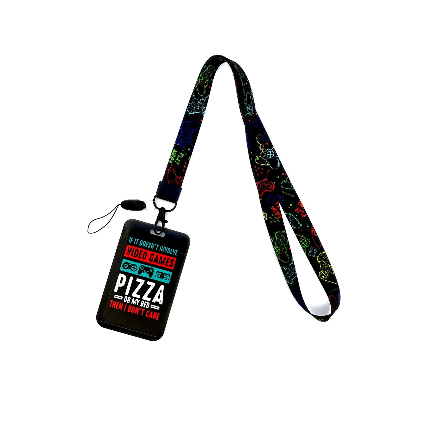 Gamer ID Card Holder Lanyard — Cool Credential Neck Strap & Badge Keychain for Men & Women