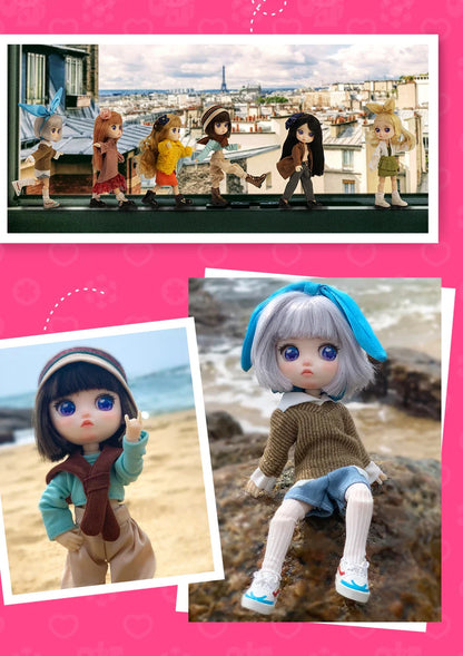 Lady Doolli 1/12 BJD Dolls Blind Box – 15cm Ob11 Mystery Anime Figure Toy, Kawaii Designer Gift