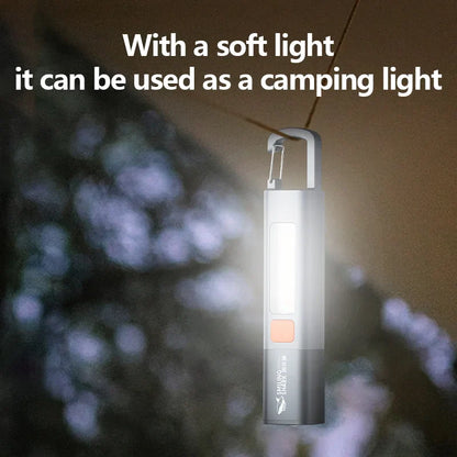 Smiling Shark SD1023 LED Torch Light: Super Bright Flashlight with USB Rechargeable, Zoomable, Waterproof Design - Perfect for Camping
