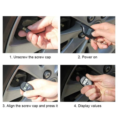 Digital LCD Car Tire Pressure Tester Meter Gauge: Auto Motorcycle Tire Safety Alarm - Tire Air Pressure Monitoring