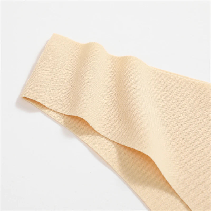 3Pcs Ultra-Thin Seamless Silk Women’s Panties – Sexy Low-Waist Stretch Bikini Briefs, XS-XXL