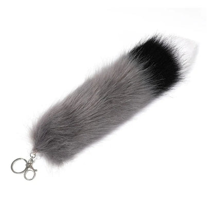 New Fashion Wolf Tail Fur Keychain – Unisex Car Keyring & Bag Charm Accessory Gift