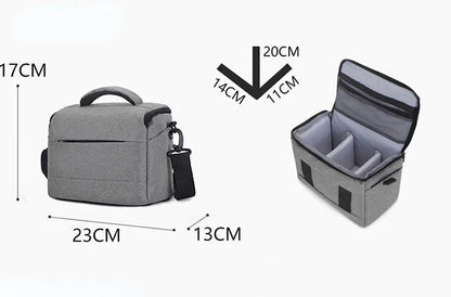 DSLR Camera Shoulder Bag – Portable Nylon Handbag for Sony, Nikon, Canon, Panasonic Equipment, Crossbody Style