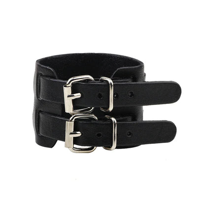 Punk Rock Hip Hop PU Leather Bracelet – Unisex Skull, Pentagram & Rivet Chain Bracelet, Trendy Party Jewelry Accessory