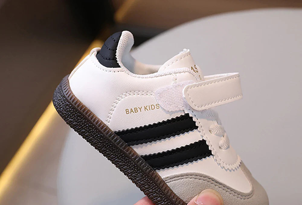 Children’s Fashion Sport Shoes – PU Leather Ergonomic Soft-Soled Sneakers for Boys and Girls