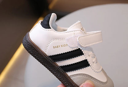Children’s Fashion Sport Shoes – PU Leather Ergonomic Soft-Soled Sneakers for Boys and Girls