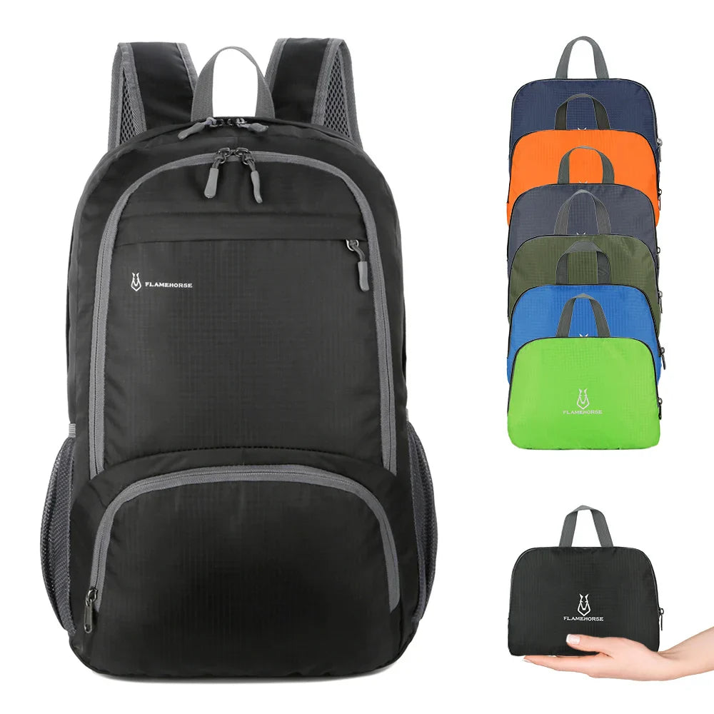 Lightweight Foldable Backpack - Waterproof Packable Daypack for Men & Women, Outdoor Travel, Hiking, Cycling & Camping Shoulder Bag
