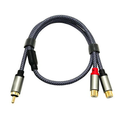 RCA Splitter Audio Cable 1 to 2 Male to Female – 0.3m/0.5m/3m Short RCA Adapter Cord for TV, DVD, CD, Subwoofer & Amplifier Speakers