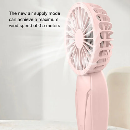 Portable Handheld Mini Fan – Lightweight ABS USB Rechargeable Pocket Fan for On-the-Go Cooling